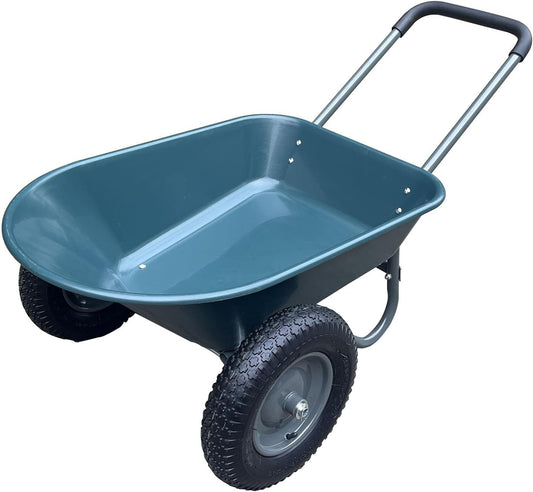 Steekwagen met 2 luchtwielen – Kruiwagen – Transportwagen – Kiepwagen – Dumper – Draagvermogen 272 kg – Grote laadruimte