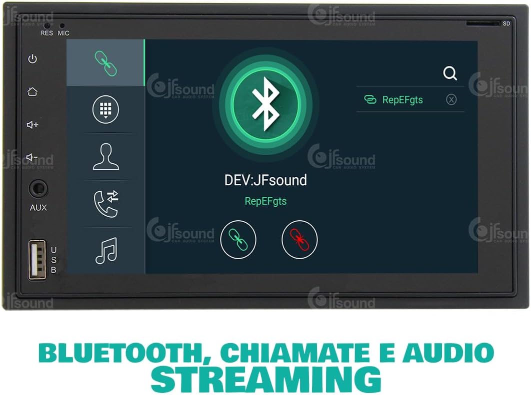 2-DIN Universele Autoradio – Auto Stereo – Inbouw Radio – Multimedia Systeem – Navigatie Systeem – Android OS – 6,2 Inch Touchscreen – Bluetooth & WiFi Connectivity
