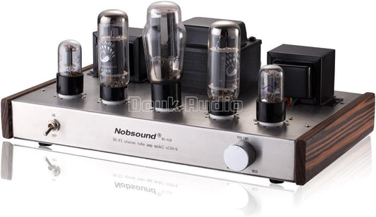 Nobsound HiFi-versterker EL34 Valve Tube Classic 2.0 Channel Stereo Single Ended Class A Power Versterker 12 W x 2