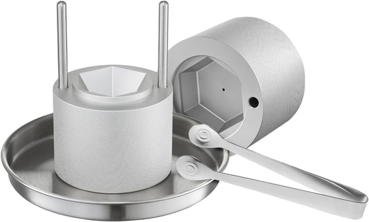 VEVOR Ice Diamond Press, 2,4 Inch IJsbalmaker, Luchtvaart Aluminium Kit Met Tong en Druppelbak Voor Whisky, Cocktail, Bourbon, Schot op Feest