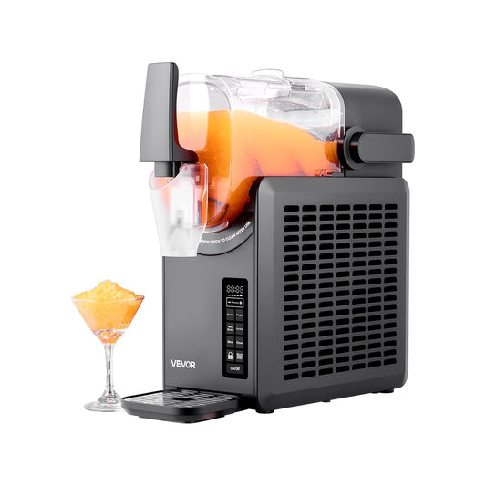 VEVOR Slushy-machine met tank, 2,6 l, geen ijs, zelfreinigend, slush-machine met 5 vooraf ingestelde programma's voor bevroren margerita's, frappés, smoothies