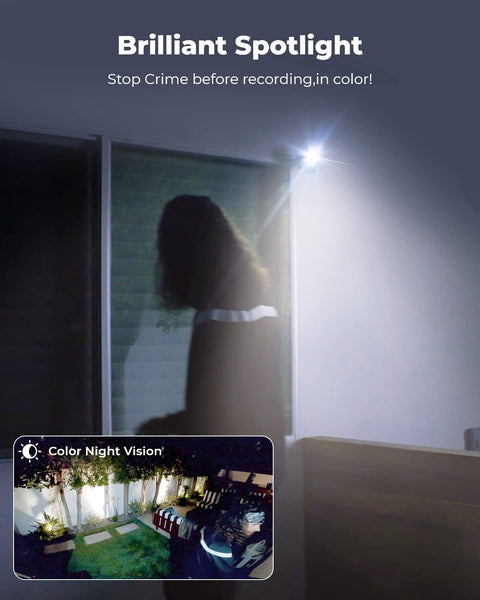 Beveiligingscamera - WiFi-beveiligingscamera - Camerabewaking - Draadloos - voor Buiten - 2.4-5GHz WiFi - CCTV - IP-camera - met Persoon - Voertuigdetectie - IP66 - Nachtvisie - met Bewegingsdetectie - Micro-SD Kaartsleuf - Timelapse - Zwart