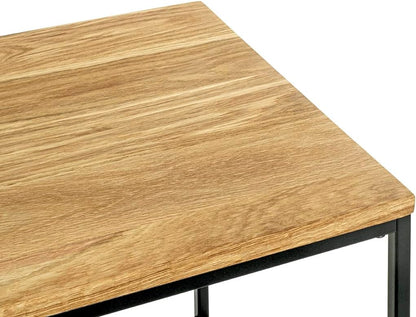 HAKU Bijzettafel, massief hout, eikenhout, zwart, B 45 x D 45 x H 45 cm