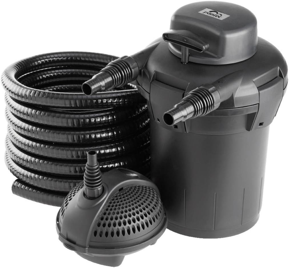Pontec 50753 PondoPress Set 5000 (18 x 16 x 12,5 cm) - vijverfilter met 7 watt UVC-vermogen / 1500 l/h