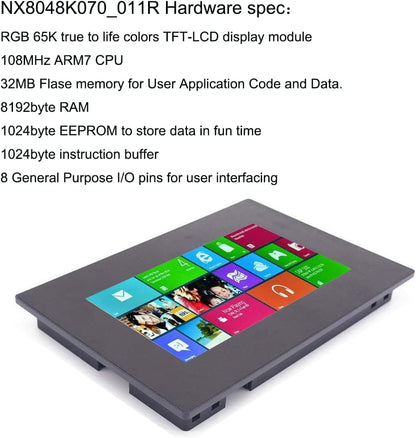 7,0 inch Nextion Enhanced HMI Intelligent Smart USART UART Seriële TFT LCD-module display capacitief multi-touch paneel met helling