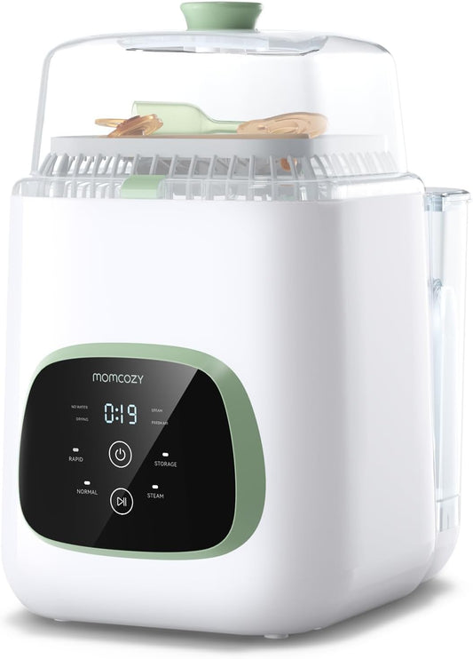 Momcozy BS03 KleanPal Pro All-in-One flessenreiniger, sterilisator en droger voor babyflessen, pompsets en babybenodigdheden, tijdbesparend en moeiteloos te onderhouden
