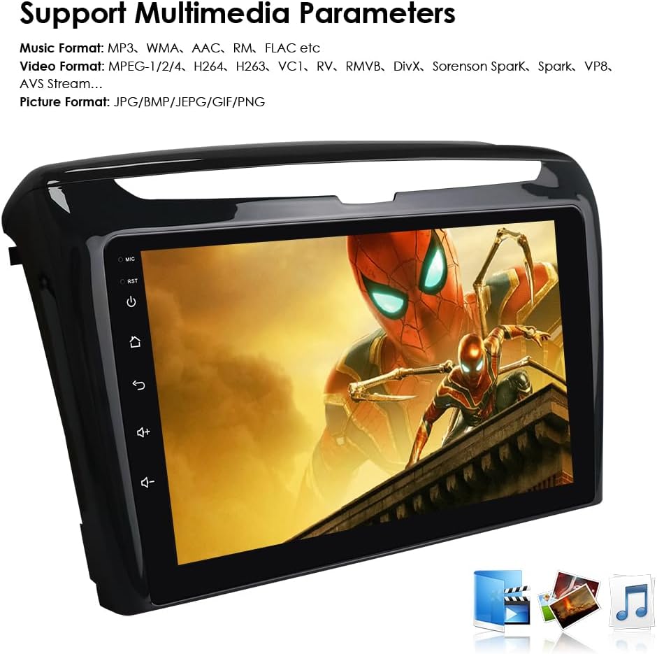 Ossuret Autoradio voor Lancia Ypsilon (2012-2020), 9 Inch Android 13 Touchscreen 2+32GB GPS Navigatie met Carplay Android Auto WiFi Bluetooth Stuurwielbediening DSP USB