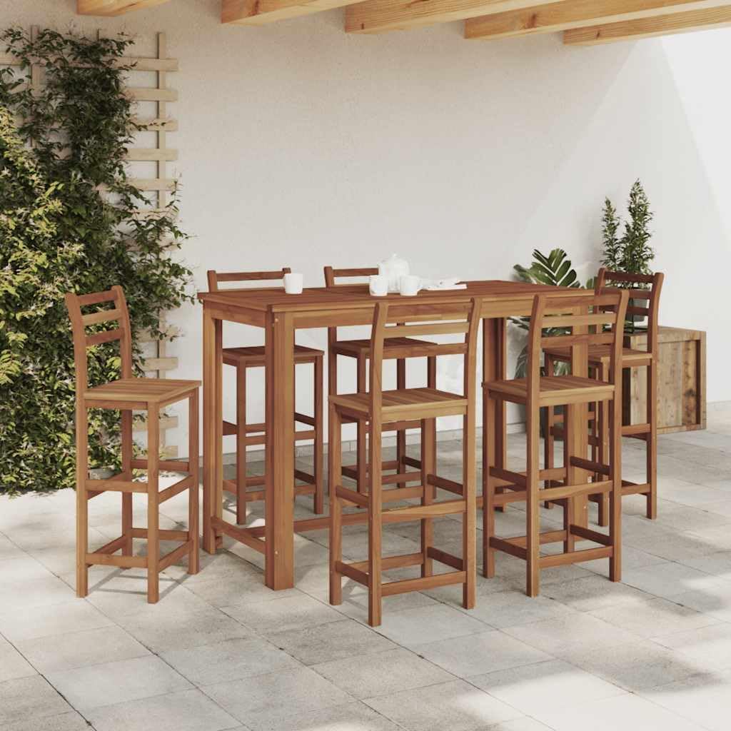 Bartafel – Bartafelset – Keukentafel – Sta-Tafel – Bistrotafel – Massief Acaciahout – 150x70x105 cm – Olieafwerking