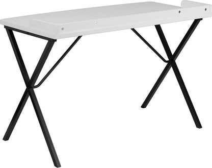 Flash Furniture Computerbureau, Staal, Zwart Laminaat Top/Zwart Frame, 60.01 x 120.02 x 80.01 cm