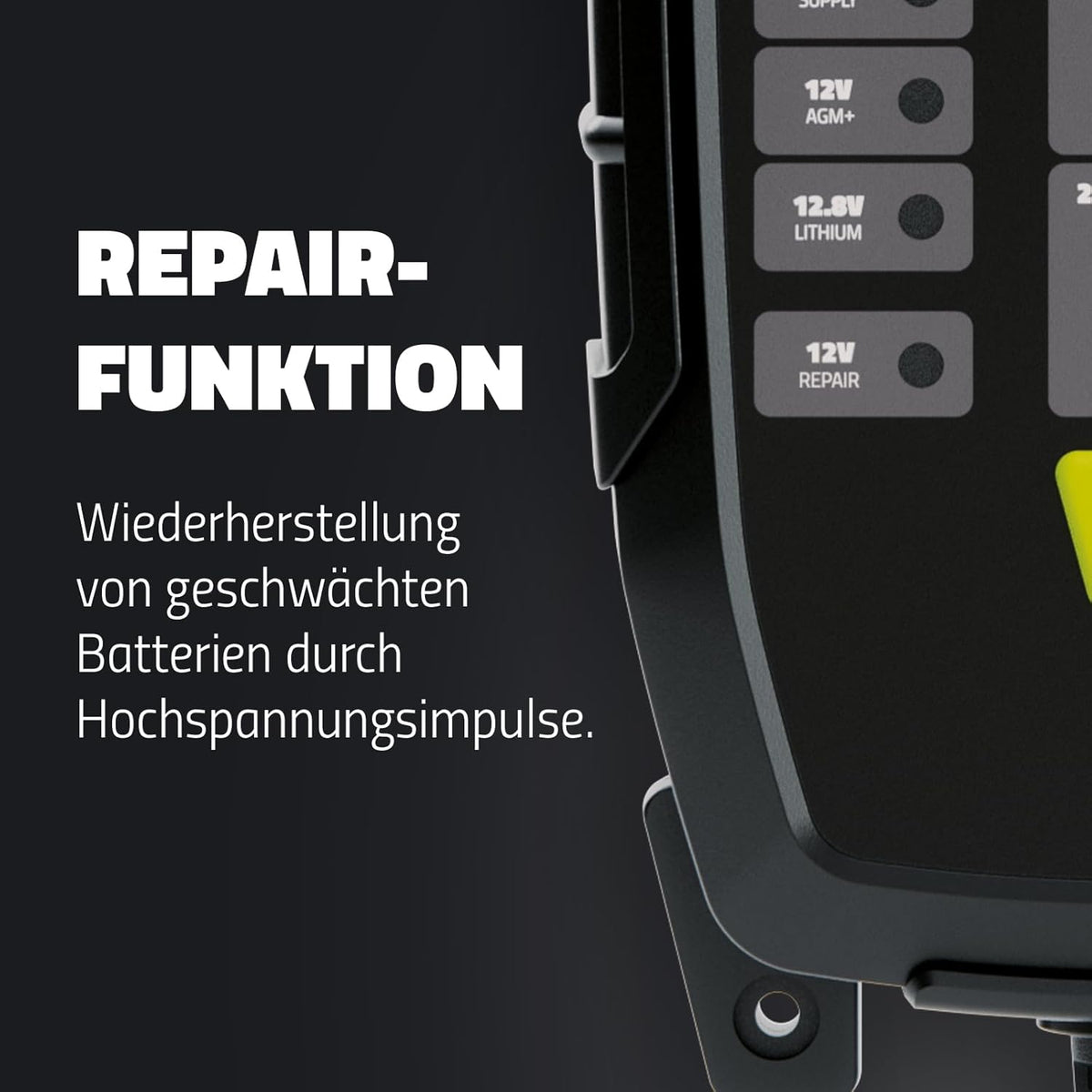 intAct ChargeBox Oplader voor start- en voedingsbatterijen, 7,5 A acculader voor 12 V en 24 V lood-zuur- en lithiumbatterijen, met druppellaadfunctie en reanimatiefunctie