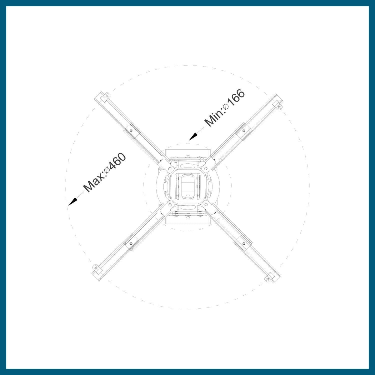 Projector plafondbeugel – Projectorbeugel – Plafondbeugel – Projectormontagekit – Ophangbeugel – Zwart voor gewelfde plafonds – 360° draaibaar, kantelbaar en rolbaar