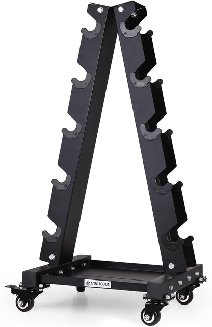 LIONSCOOL Premium solid steel weight rack stand only, A-frame portable weight storage organizer with optional drawer and wheels, perfect for home gym gym equipment storage - QUORE