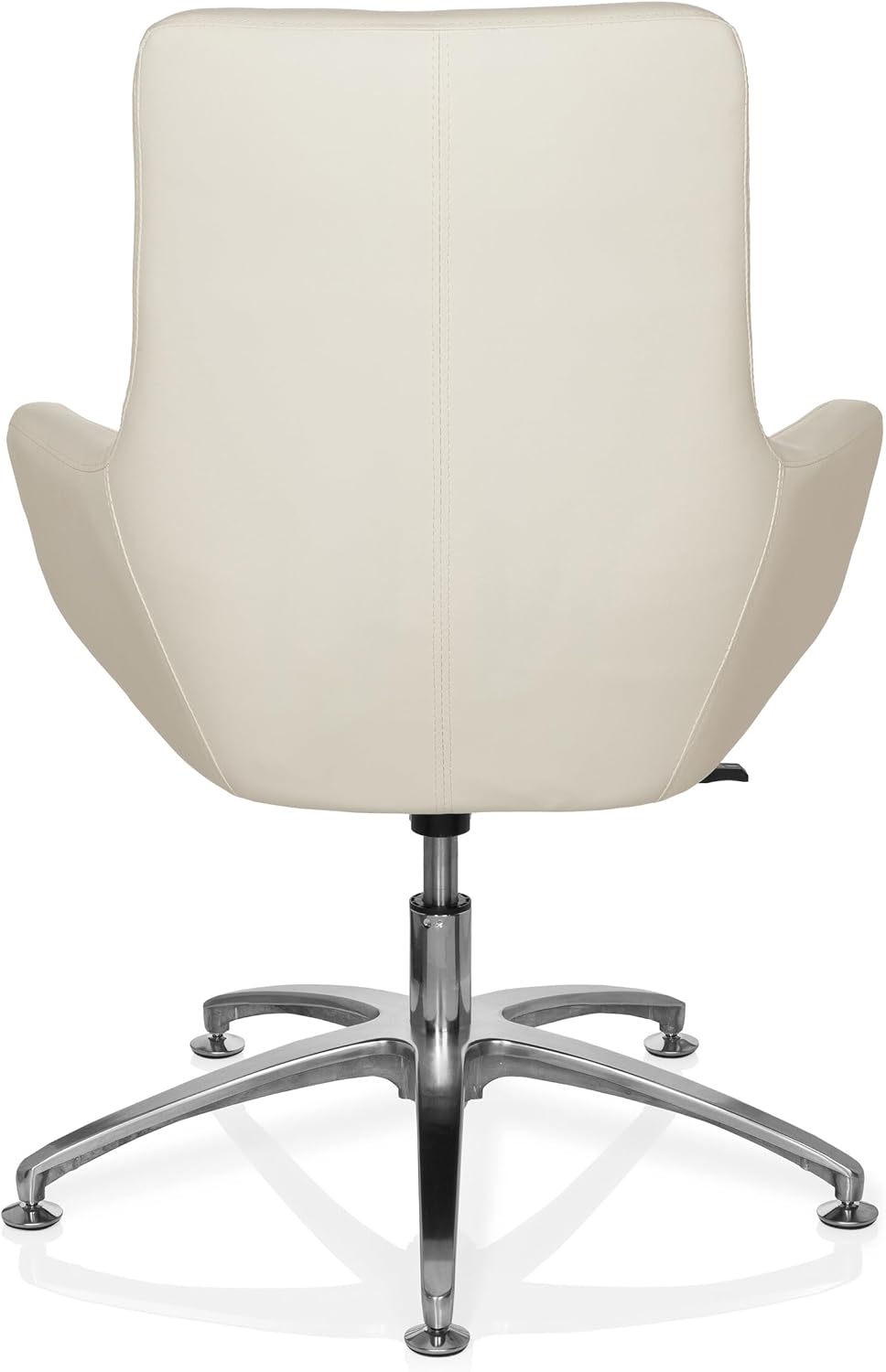 Relaxstoel – Loungefauteuil – Fauteuil – Draaistoel – Relaxfauteuil – Crème Wit Kunstleer – Individueel Instelbaar Kantelmechanisme – 180° Draaibaar