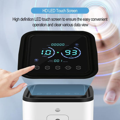 Zuurstofconcentrator 1-7L/min Instelbare Zuurstofconcentrator 93%~30% Hoge Zuiverheid Zuurstof Hoogwaardige Zuurstofmachine voor Thuisgebruik voor zuurstoftherapie 220V EU-stekker
