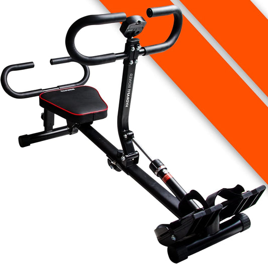 Adjustable Rowing Machine | HydraFit Rower | Multifunctional Rower | 12 Resistance Levels | Counter Included | Hydraulic System | 3 Intensity Levels | Folding - QUORE