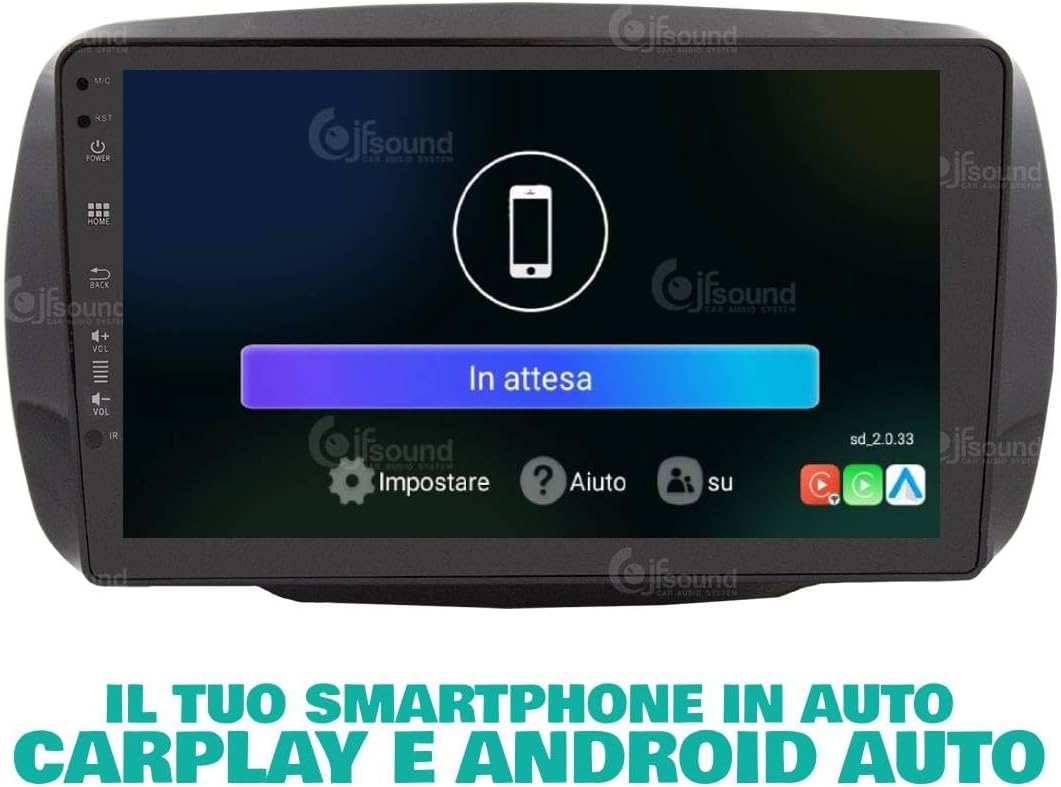 Autoradio Smart 453 – Autofonie – Multimedia Systeem – Navigatiesysteem – Touchscreen Radio – 9 Inch Scherm – 8-Core Processor – Apple CarPlay & Android Auto