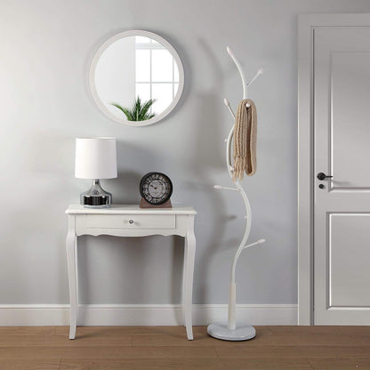 Versa Cagliari Smalle hal of vestibule Entree hal meubilair, Console Tafel, met 1 lade, Afmetingen (H x B x H) 80 x 30 x 80 cm, Hout, Kleur Wit