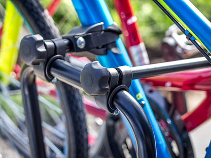 EUFAB 11569 fietsendrager CROW BASIC, geschikt voor e-bike, gedeeltelijk voorgemonteerd, voor 2 fietsen, voor trekhaak,Standaard,Zwart