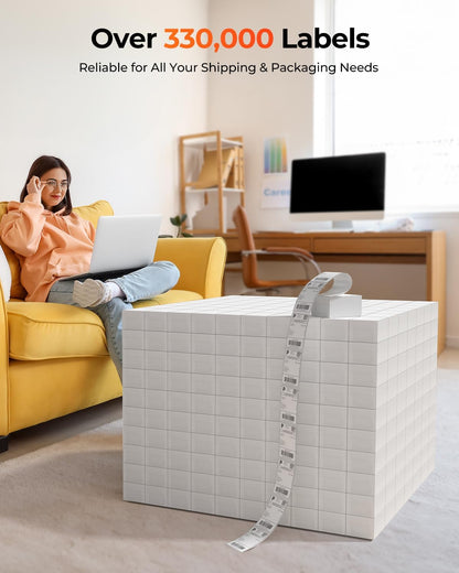 MUNBYN Labelprinter Bluetooth 4x6, Thermische Labelprinter, Ideaal voor kleine bedrijven en thuisgebruik, Compatibel met iOS, Android, Windows, Chromebook, DHL en UPS, Wit