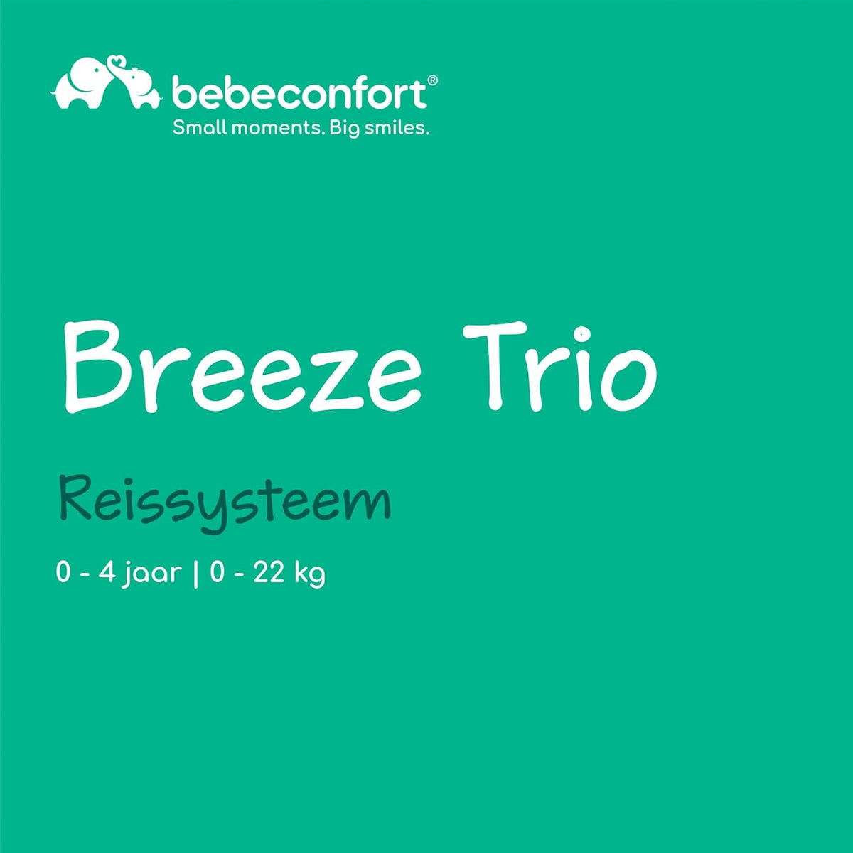 Bebeconfort Breeze Trio, 3 in 1 Kinderwagen Set met Autostoeltje, 0-22 kg (0-4 jaar), Omkeerbaar & Lichtgewicht Combi Wandelwagen, i-Size Autostoeltje, Compact Inklapbaar, Ruime Mand, Mineral Grey
