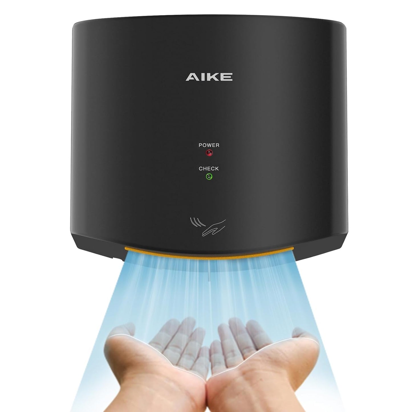 AIKE AK2630S Elektrische Handdroger 10 Seconden Droog, 1400 Watt Commerciële Handdroger, Compact voor Restaurantbadkamers en Kleine Kantoren