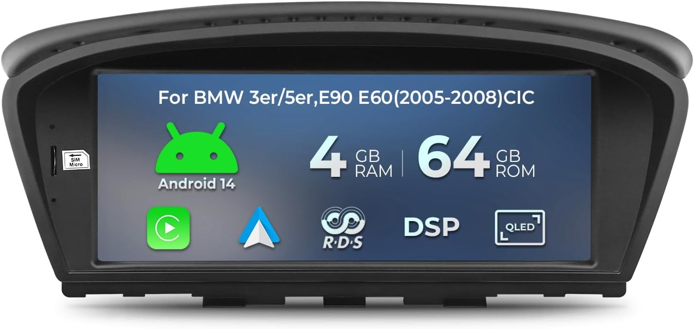 Android 14 Autoradio – Android Navigatiesysteem – Multimedia Speler – Auto Entertainment – Touchscreen Radio – 8,8 Inch IPS Display – Qualcomm Octa-Core Processor 4GB+64GB