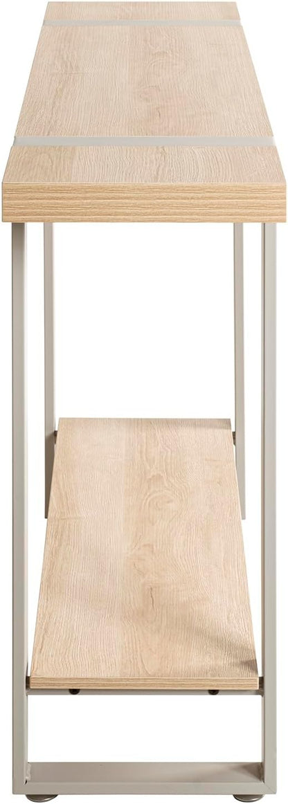 HAKU Consoletafel, eiken, grijs, metaal, spaanplaat, afmetingen: B 120 x H 82 x D 30 cm, stijl: modern
