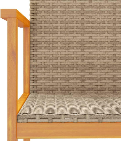 Tuinstoelen – Balkonstoelen – Tuinmeubilair – Terrasstoelen – Buitenstoelen – Set 2 Beige – Duurzaam PE-Rotan – Robuuste Stalen Frame