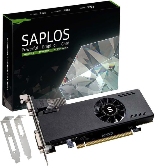Radeon RX 550 Low Profile Ready, 4GB grafische kaart, GDDR5, 128-bit, VGA, DVI-D, HDMI, Videokaart voor pc-gaming, 4K-ondersteuning, Gamingcomputer GPU, DirectX 12