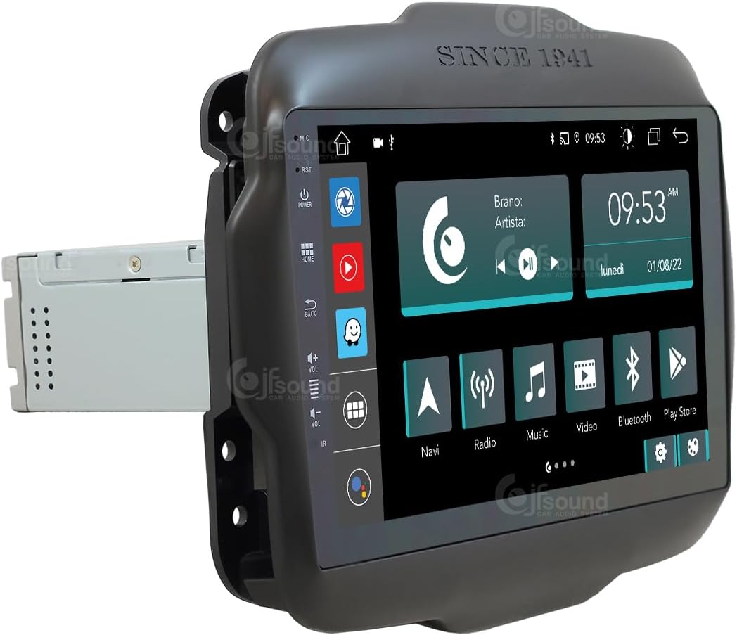 Specifieke autoradio voor Jeep Renegade Android GPS Bluetooth WiFi USB DAB+ Touchscreen 9" 8core Carplay AndroidAuto