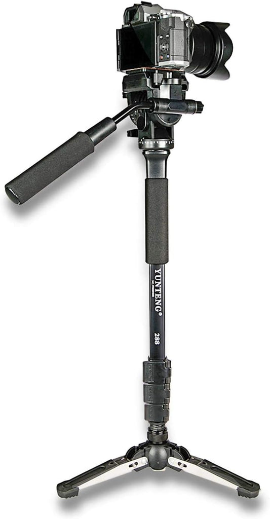 Monopod – Eenbenig Statief – Camerastatief – Fotostatief – Videostatief – Draaibare Basis – Tot 3 Kg Draagvermogen