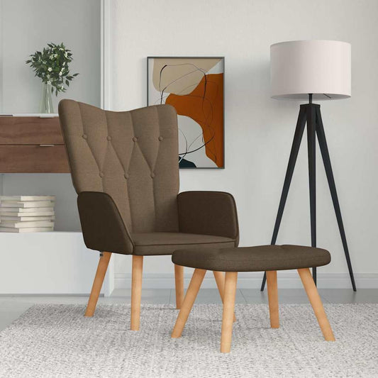 Relaxstoel – Fauteuil – TV-Stoel – Ligstoel – Loungestoel – Met Voetenkruk – Stof Bekleding – Stevig Stalen Frame