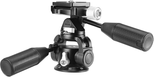 2- En 3-Weg Statiefkop – Driewegkop – Panoramakop – Videokop – Arca-Compatibel – 10 Kg Draagvermogen