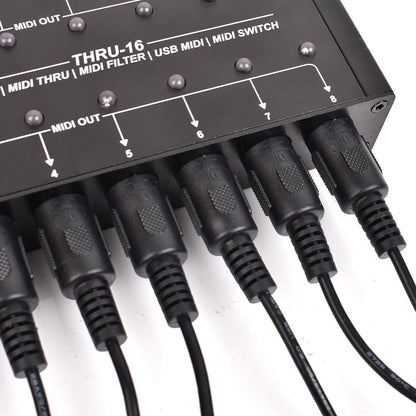MIDI-Thru Box – MIDI Splitter – MIDI Verdeler – MIDI Router – MIDI Patchbay – 16 Uitgangen – 1 MIDI-Ingang Naar 16 MIDI-Uitgangen – Per Uitgang Instelbare Filtering