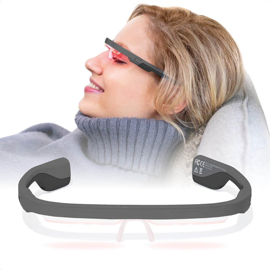 AYO + light therapy glasses – Daylight glasses - Carbon Black Limited Edition - Boost your sleep, energy and mood - Includes red light (670nm) for relaxation - Effective alternative daylight lamp