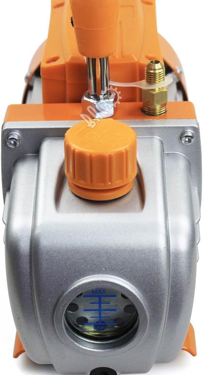 BACOENG 6.8L Vacuum Chamber with 3CFM Single Stage Vacuum Pump Suppression Pump with Pressure Gauge HVAC - QUORE