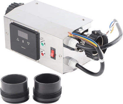 2KW Zwembadverwarmer Digitale Thermostaat voor Zwembad SPA, Roestvrij Staal, Eenvoudige Installatie, 2255 ℃ (Amerikaanse stijl)