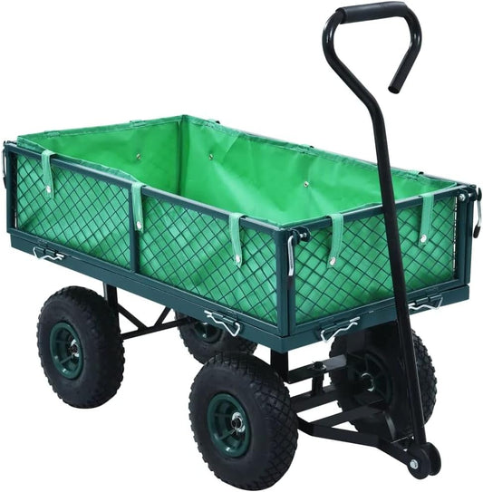 Tuinwagen – Tuinkar – Kruiwagen – Tuintrolley – Transportkar – 250 kg Draagvermogen – Stevige Stalen Constructie