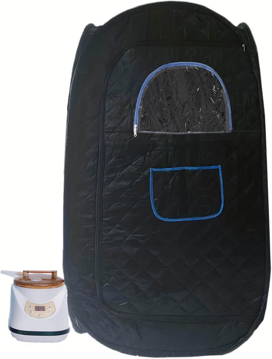 Sauna Tent Portable Sauna at Home Sauna Personal Residential Steam Sauna 220V 2L 1000W(1.5 Years Warranty) Black