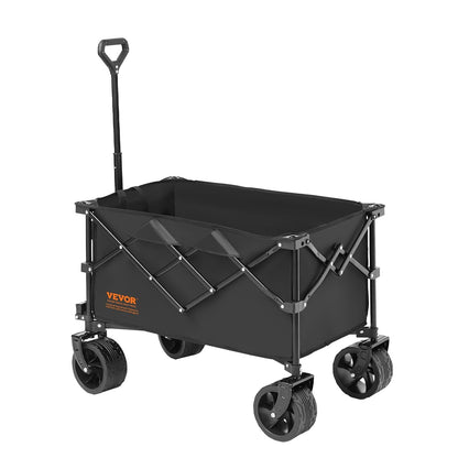 VEVOR 220L/350LBS Opvouwbare Wagon, Heavy Duty Beach Cart Met Grote Wielen, Outdoor Utility All Terrain Wagon Voor Boodschappen En Camping