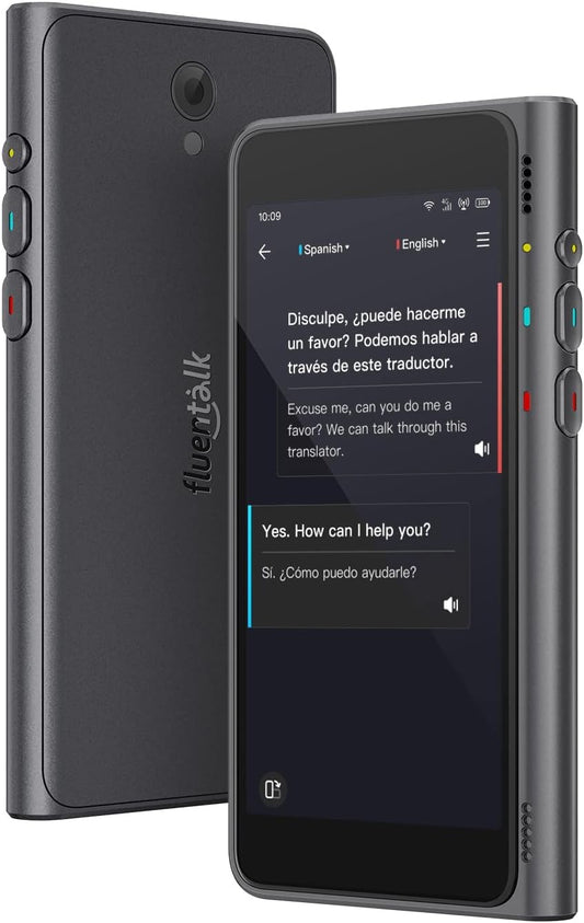 door Timekettle, T1 taalvertaler met 4 inch HD-scherm, ondersteuning 40 talen en fotovertaling, instant vertaler apparaat geen wifi nodig, ingebouwde 2-jarige wereldwijde mobiele gegevens