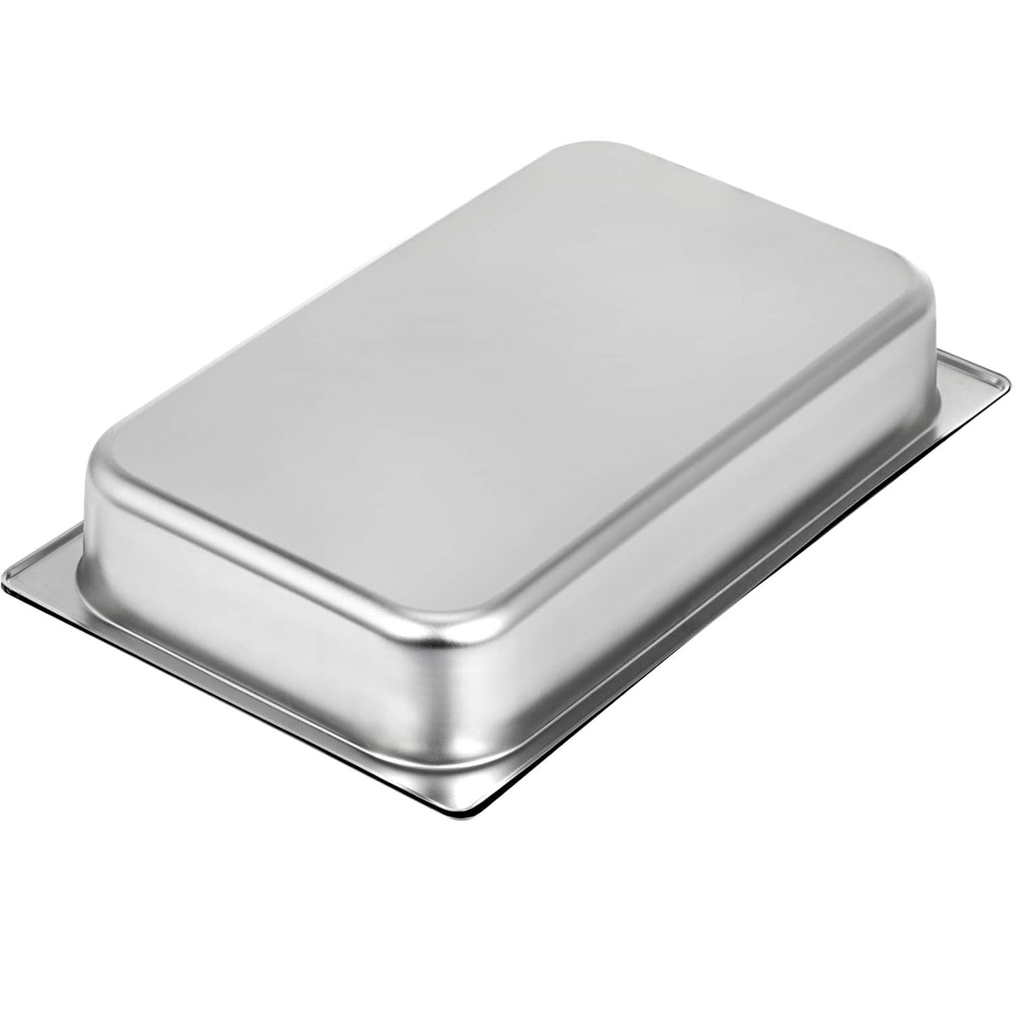 KITGARN 4 "Diepe Stoom Tafelpan Volledige Grootte 13L Diepe Voedsel Container Roestvrij Staal Oven Tray Anti-Jam Stoom Tafel Voedsel Pan Set van 4 Voedsel Pannen (4 "/4 STKS)