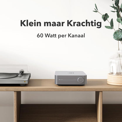 WiiM Amp: Multiroom Streaming Versterker | Compatibel met AirPlay, Google Cast, Alexa | HDMI, Spraakbesturing | Stream vanaf Spotify, Amazon Music, Tidal & Meer | Zilver