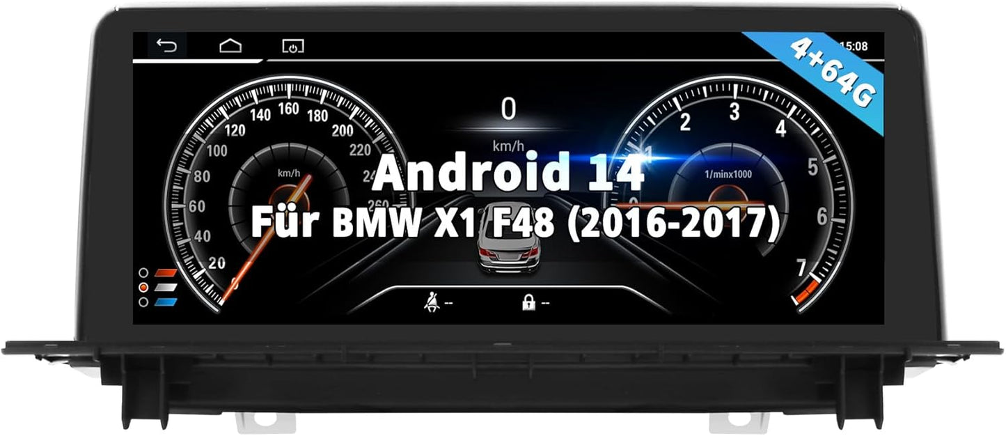 Android 14 Autoradio – Multimedia Systeem – Navigatie Unit – Infotainment Speler – Touchscreen Radio – 10,25 Inch HD IPS Scherm – Draadloos CarPlay & Android Auto