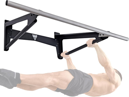 PULLUP & DIP - Muscle Up Pull-Up Bar for Wall – Outdoor & Indoor | Calisthenics | Stainless Steel Weatherproof Pull-Up Bar for Front Lever, Back Lever & Home Gym - QUORE