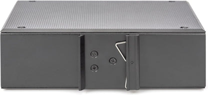 DIGITUS industriële 6-poorts Gigabit PoE netwerkswitch - 4x RJ45 + 2x Gigabit SFP uplink - unmanaged - DIN rail montage - 10/100/1000 Mbit/s - zwart