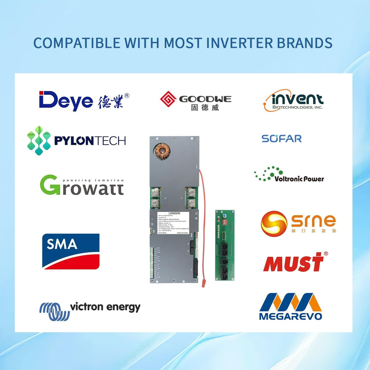 PB1A2A Smart Active Inverter BMS met smartphone-app-bediening voor Li-ion NCM LFP LiFePo4 LTO Battery Management System 7S naar 16S 48V 51.2V 100A 150A 200A Home Energy BMS (PB1A16S150A)
