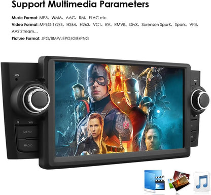Ossuret Autoradio voor Fiat Grande Punto Linea (2007-2012), 7 Inch Android 13 Touchscreen 2+32GB GPS Navigatie met Carplay Android Auto WiFi Bluetooth USB Stuurwielbediening