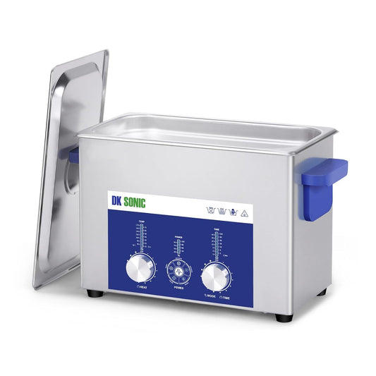 DK SONIC Ultrasone Reiniger 4L 120W, Ultrasone Sieradenreiniger met Instelbare Vermogensregeling en Vijf Standen voor het Reinigen van Brillen, Kettingen, Horloges en Munten