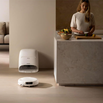 Robotstofzuiger – Robotstofzuiger met Mop – Slimme Stofzuiger – Automatische Zuiger – Draadloze Zuigrobot – 25.000 Pa Zuigkracht – Zelfreinigend Basisstation met 200 Dagen Onderhoudsvrij Gebruik